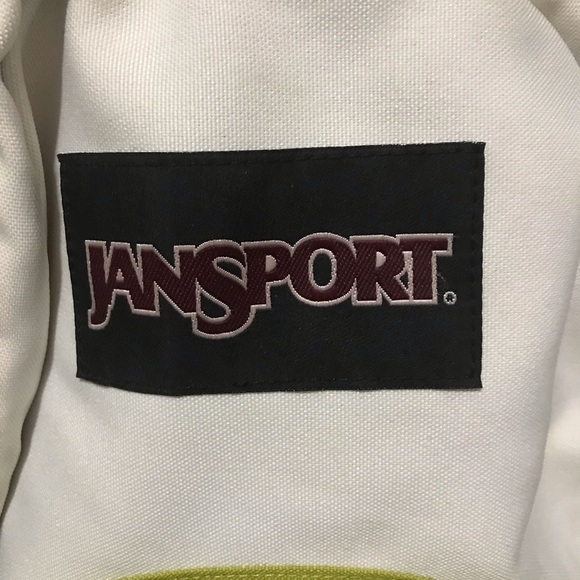 Retro Jansport White Blue Teal Medium Backpack main image 5